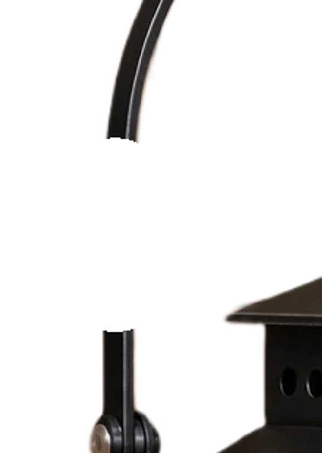 Close-up of a lantern handle with a deliberately erased brush stroke